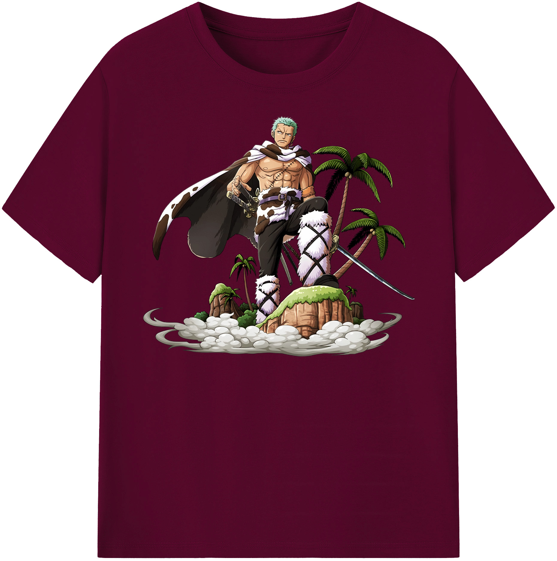 ワンピース ロロノア・ゾロ ONE PIECE Roronoa Zoro レディースカジュアルプリントTシャツ（綿100％）